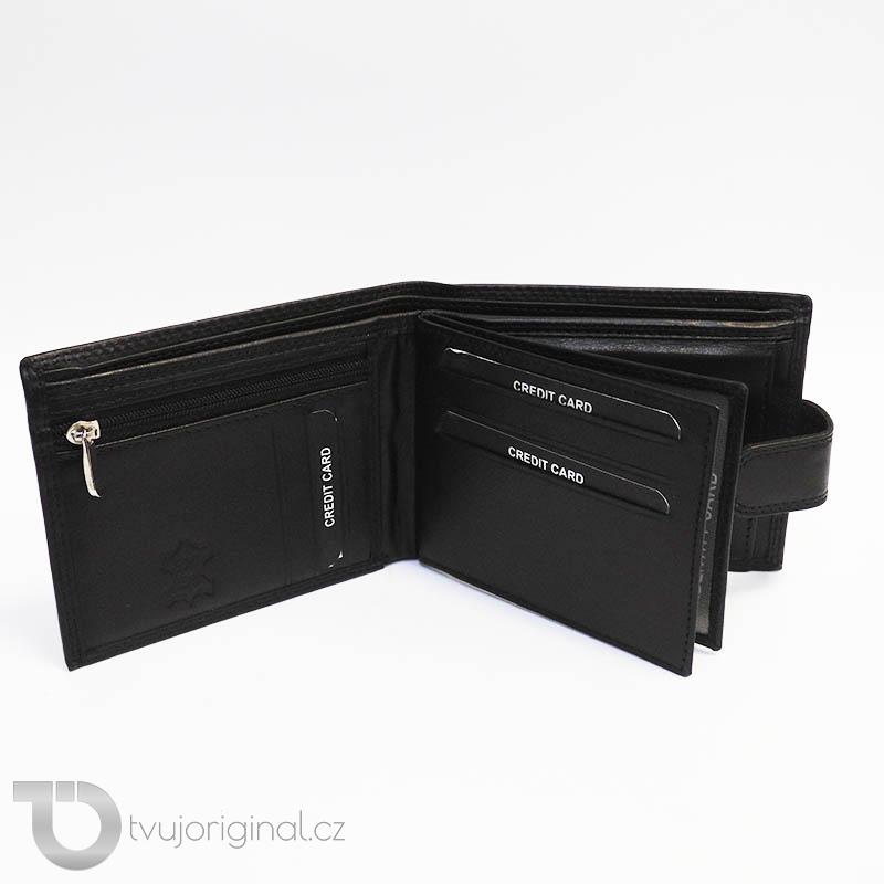 Pánská kožená peněženka BEORIGINAL Leather s monogramem (ražba)