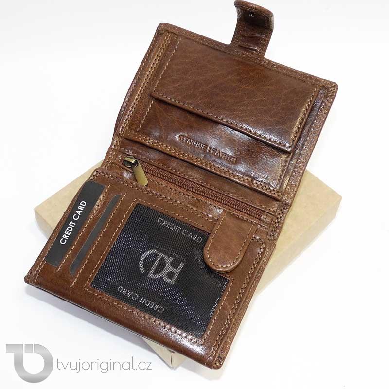 Pánská kožená peněženka ROYAL Leather s monogramem (ražba)