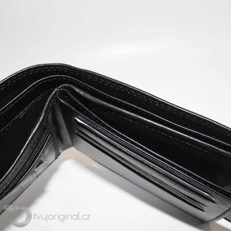 Pánská kožená peněženka BEORIGINAL Leather s monogramem (ražba)