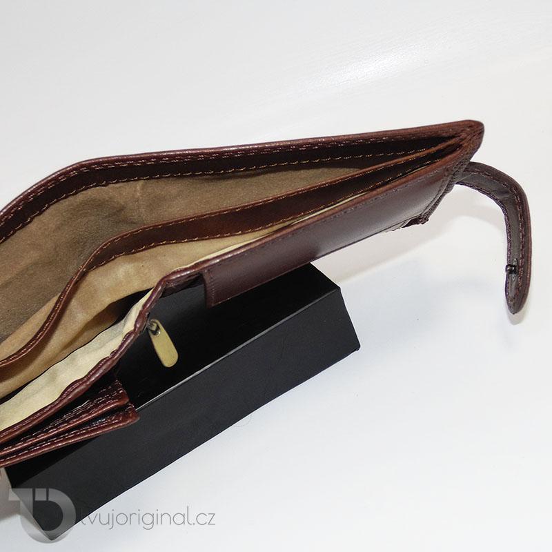 Pánská kožená peněženka PREMIUM Leather s monogramem (ražba)