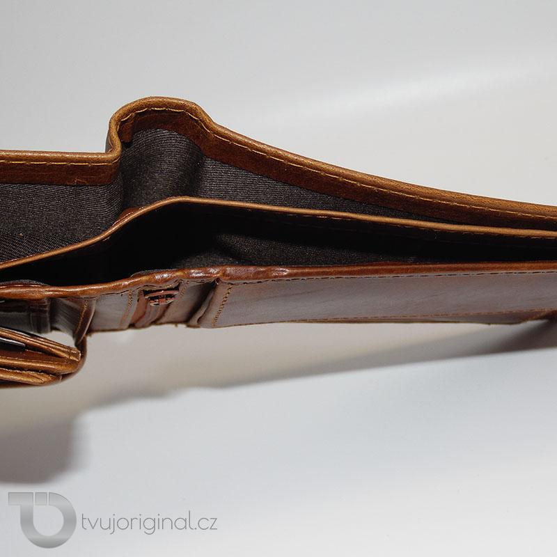 Pánská kožená peněženka Bellugio Leather RFID s monogramem (ražba)