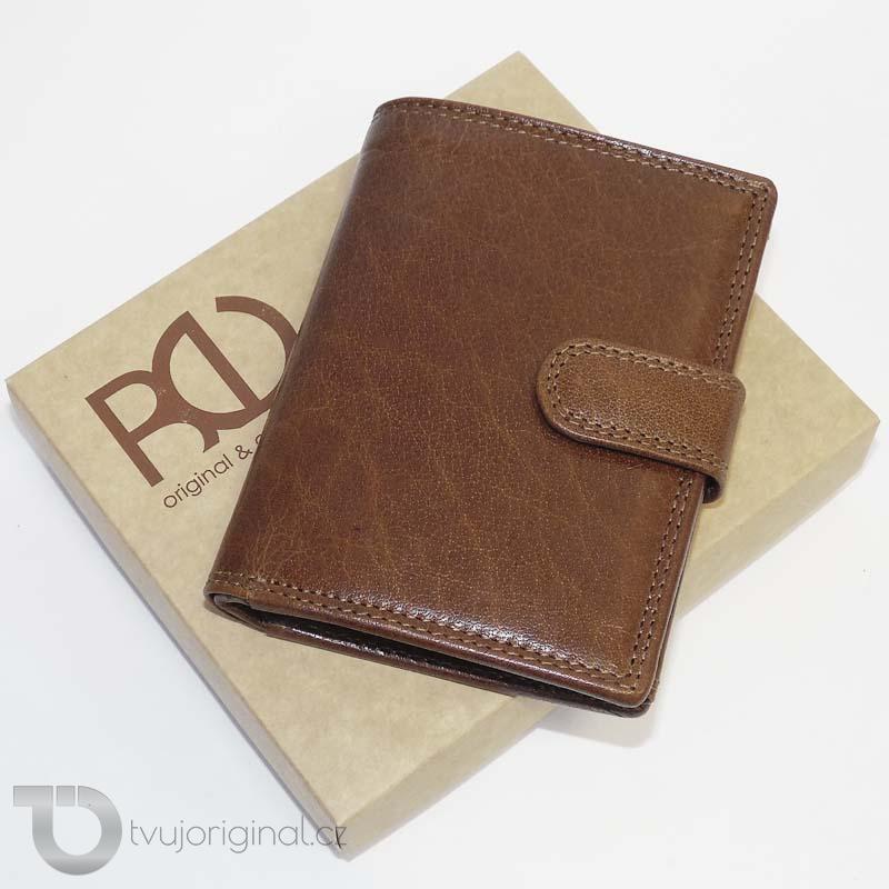 Pánská kožená peněženka ROYAL Leather s monogramem (ražba)
